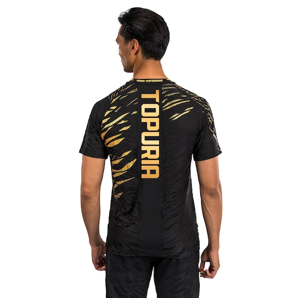 Men's UFC Fusion by Venum Black/Gold Ilia Topuria Authentic Fight Night Champion Walkout Jersey