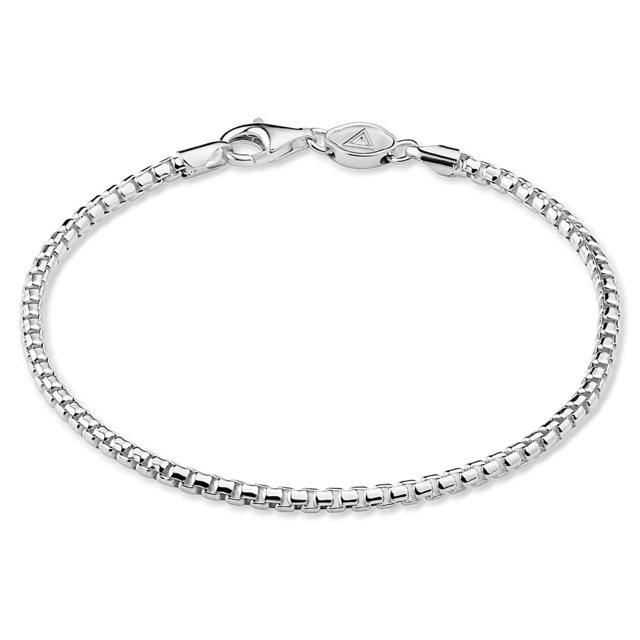 Box Chain Bracelet, Sterling Silver (2.5mm)