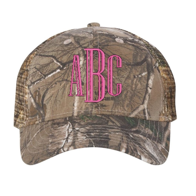 Monogrammed Camo Trucker Hat