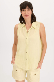 Otto Gauze Button-Up Tank