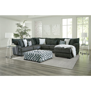 Bristol Charcoal 3PC Sectional with right chaise