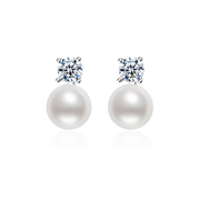 Elegant Freshwater Round Pearl Earrings WE00412