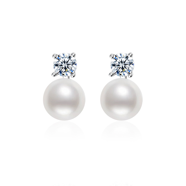 Elegant Freshwater Round Pearl Earrings WE00412