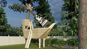 THE PIRATE SHIP © 1 Tree 2 Post Treehouse Hardware Kit