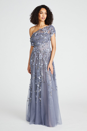 Fiorella Draped Beaded Gown