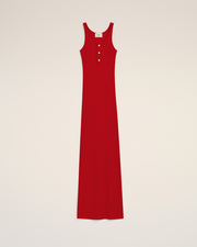 Red Light Ribbed Jersey Long Tankop Dress