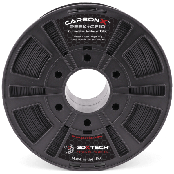 3DXTECH CarbonX™ PEEK+CF10, 1.75mm, 500g, Black