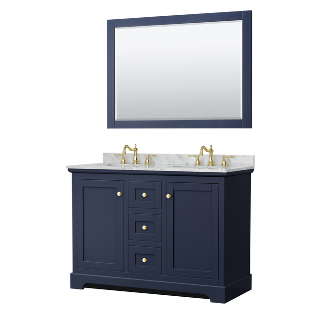 Avery 48" Double Bathroom Vanity by Wyndham Collection - Dark Blue