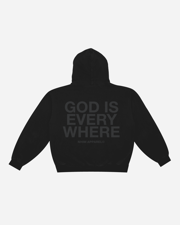 GOD IS EVERYWHERE BLACKOUT HOODIE (BLACK)