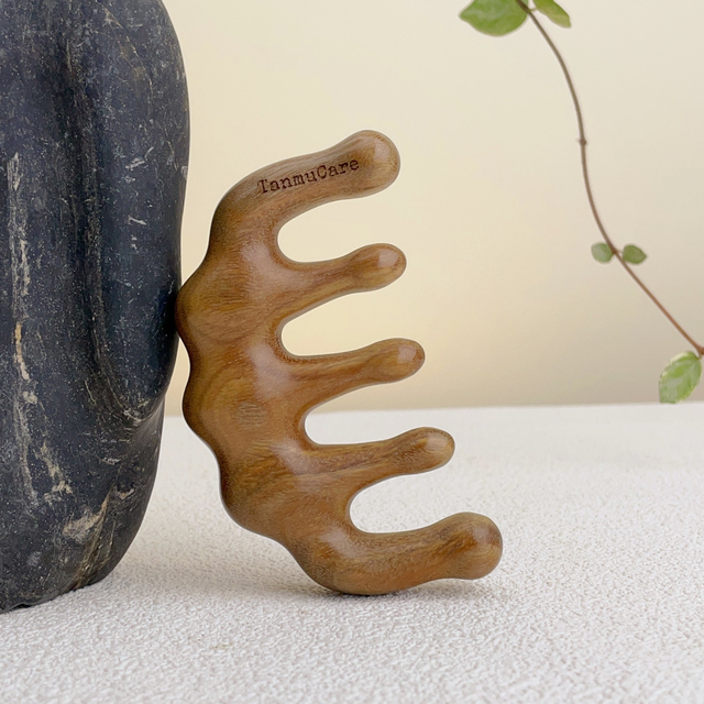 Sandalwood Wide-tooth Scalp Massage Comb