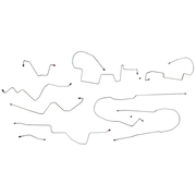 2003-05 Dodge Ram 1500 4WD Quad Cab Shortbed Four-Wheel Disc w/Rear ABS Complete Brake Line Kit 9pc, Stainless