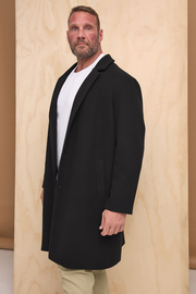 BadRhino Big & Tall Black Formal Overcoat