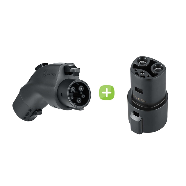 Lectron 60 Amp J1772 to Tesla EV Adapter + 48 Amp Telsa to J772 EV Adapter Bundle