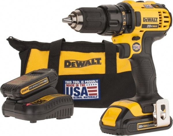 Cordless Drill: 20V, 1/2" Chuck