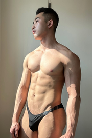 Renaissance Low-Cut Swim Bikini Briefs for Men - Black