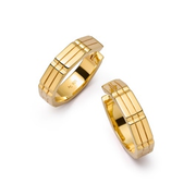 Gold Aubar Bold Hoop Earrings