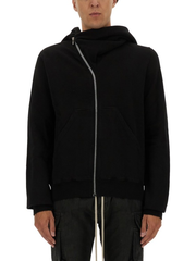 Drkshdw By Rick Owens Asymmetrical Zipper Sweatshirt Hoodie | THE LIST