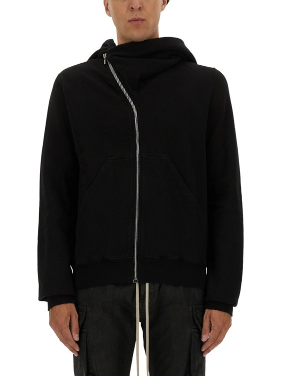 Drkshdw By Rick Owens Asymmetrical Zipper Sweatshirt Hoodie | THE LIST