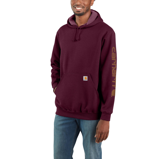 Carhartt Men's Red Fleece Long sleeve Graphic Sweatshirt ( 2XL )