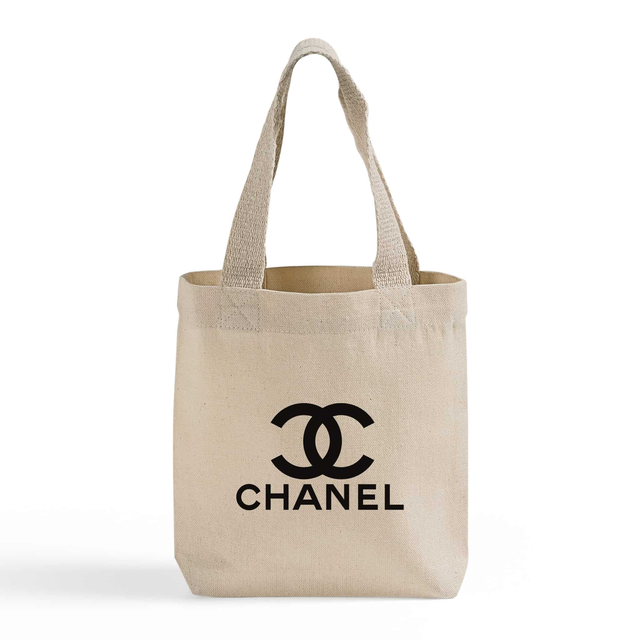 Mini 8" Canvas Tote Bag with Your Logo - Personalized Tote bags