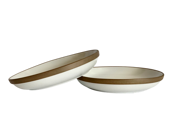 Rim Line​,​ Pair of vintage shallow plate​/​bowls