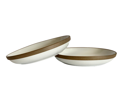 Rim Line, Pair of vintage shallow plate/bowls