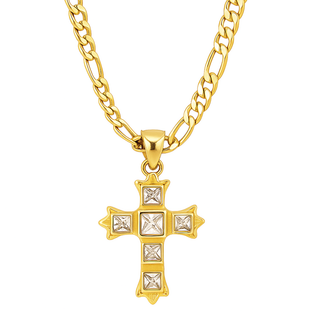 Maren Figaro Chain Cross Necklace