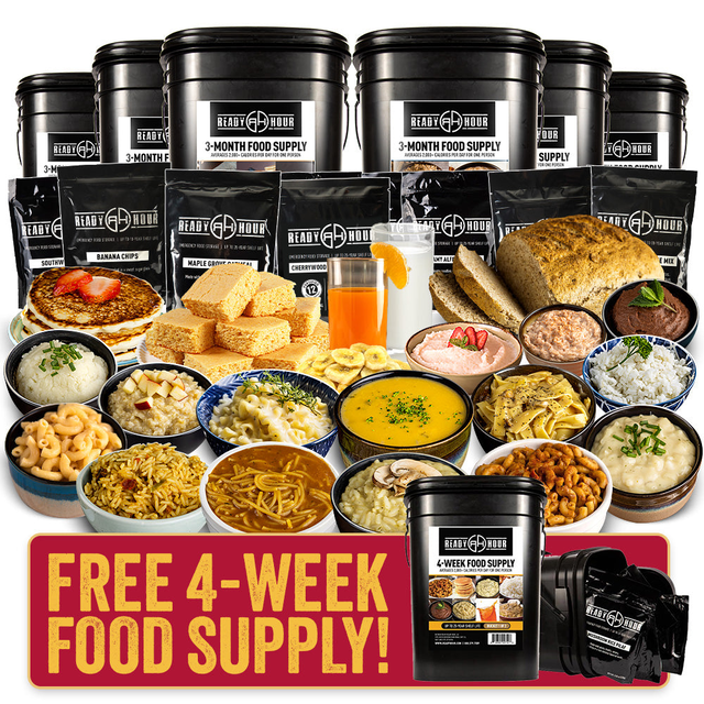 3-Month Emergency Food Kit w/ FREE 4-Week Food Kit