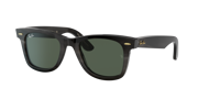 RAY-BAN RB2140CO Original Wayfarer Horn Dark Brown - Unisex Sunglasses, Green Lens