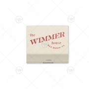 Bold Family Name House Matchbook