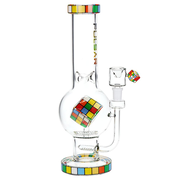 Rubik's Cube Percolator Bubble Base Glass Bong