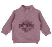 Big Girls Fleece Snap Placket Pullover