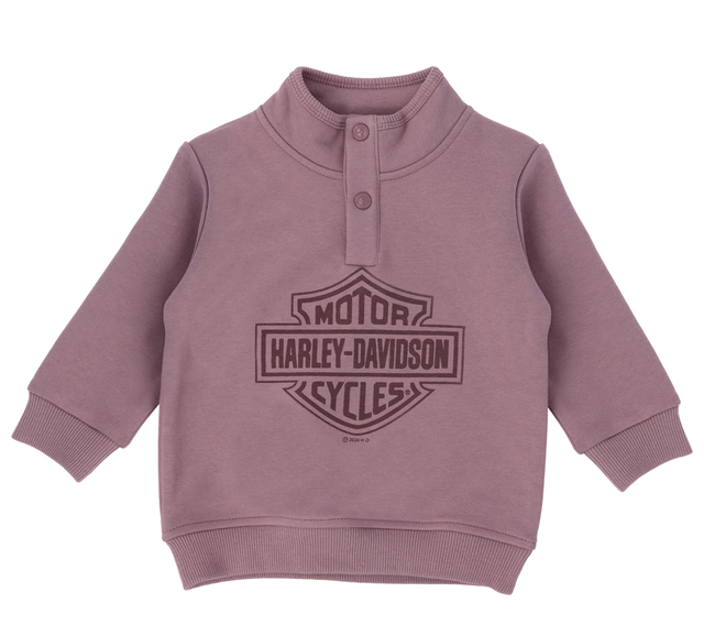 Big Girls Fleece Snap Placket Pullover