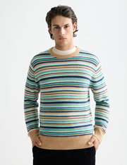 Soft knit striped regular fit pullover