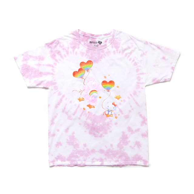 Hello Kitty x Care Bears Tie-Dye Glitter Tee