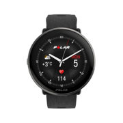 Polar Ignite 3 Titanium, Black Silicone