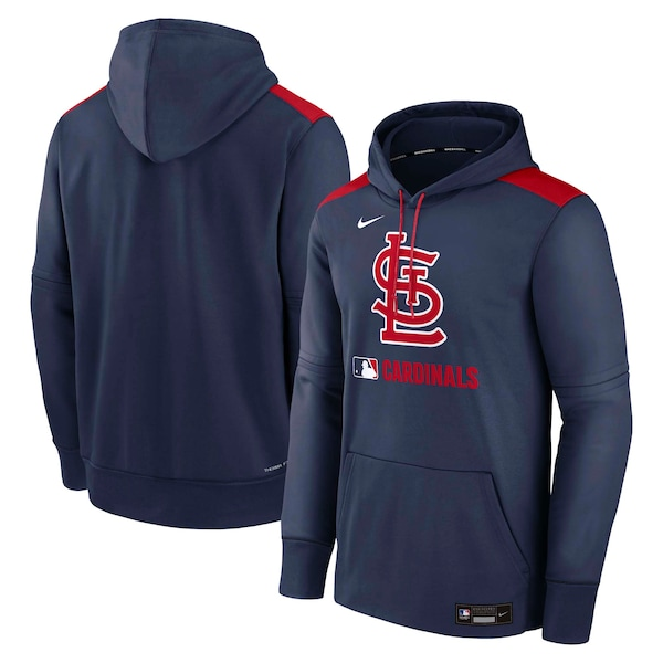 Men's St. Louis Cardinals Nike Navy Authentic Collection Performance Pullover Hoodie