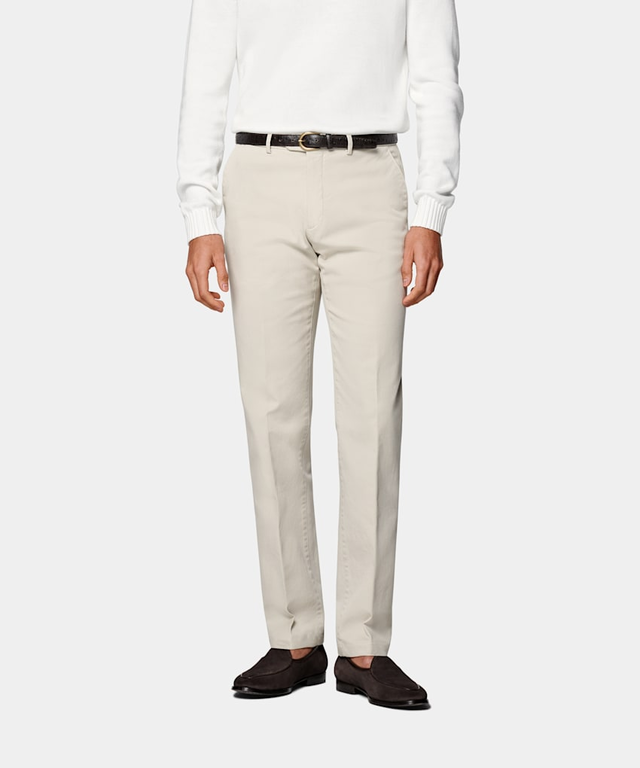 Sand Slim Leg Straight Chinos