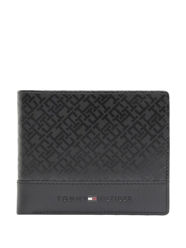 TOMMY HILFIGER Serres Black Casual Leather Bi-Fold Wallet for Men