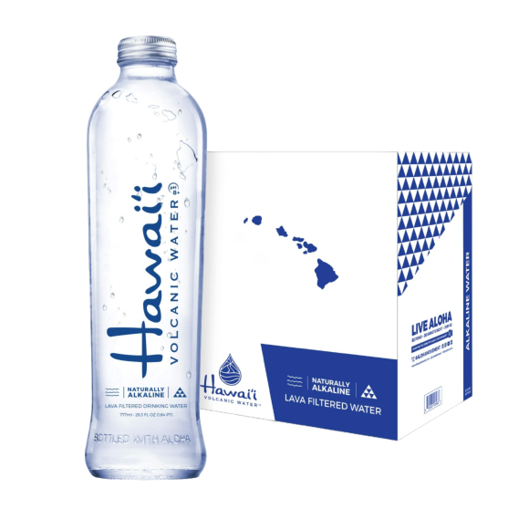Hawaii Volcanic™ Naturally Alkaline Still Water 777mL Glass Bottle (12 Pack)