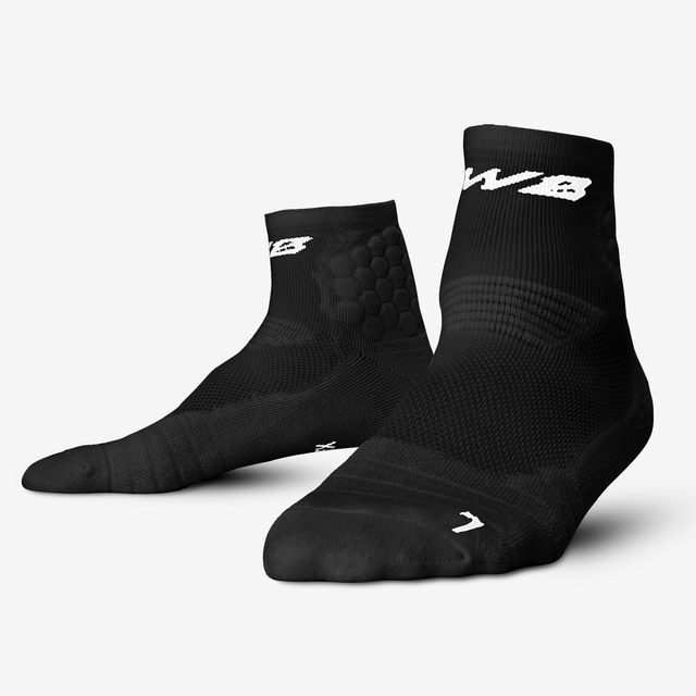 PADDED QTR SOCKS 2.0 (BLACK)