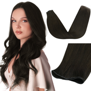 Full Shine Virgin Genius Weft Hair Extensions Darkest Brown #2