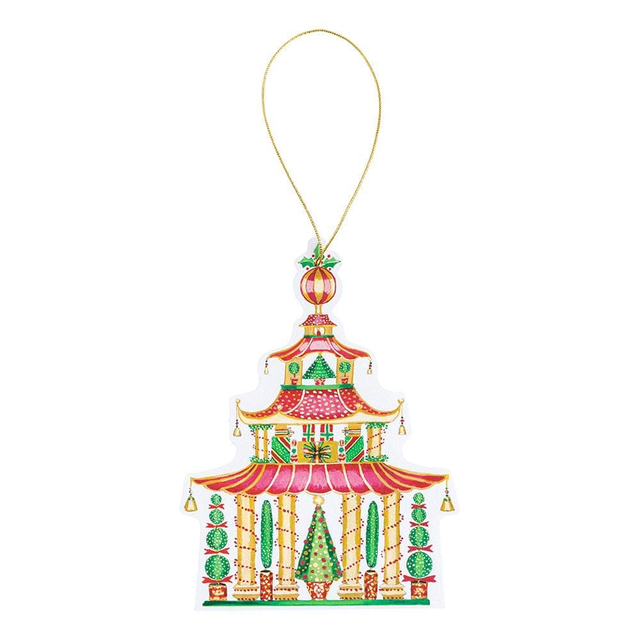 Christmas Pagoda Decorative Die-Cut Gift Tags - 4 Per Package