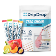 DripDrop Zero Sugar Classic Variety Pack Electrolyte Powder, 8 oz sticks, 16 count
