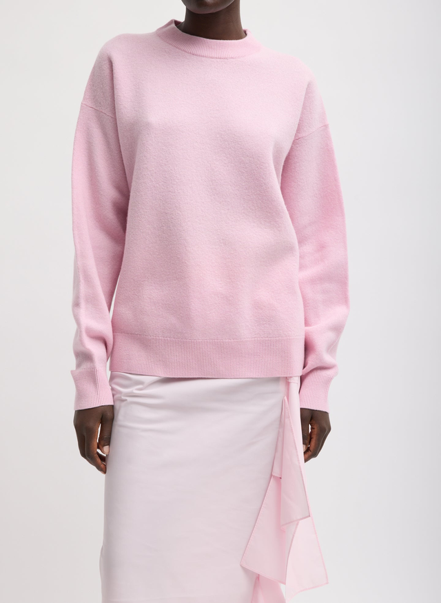 Boiled Wool Crewneck Easy Pullover