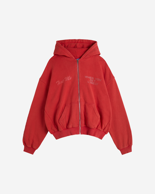 Text Me When You Get Lonely Zip Hoodie