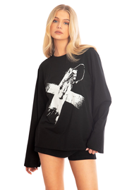 Warwick Long Sleeve Oversized Boyfriend Tee