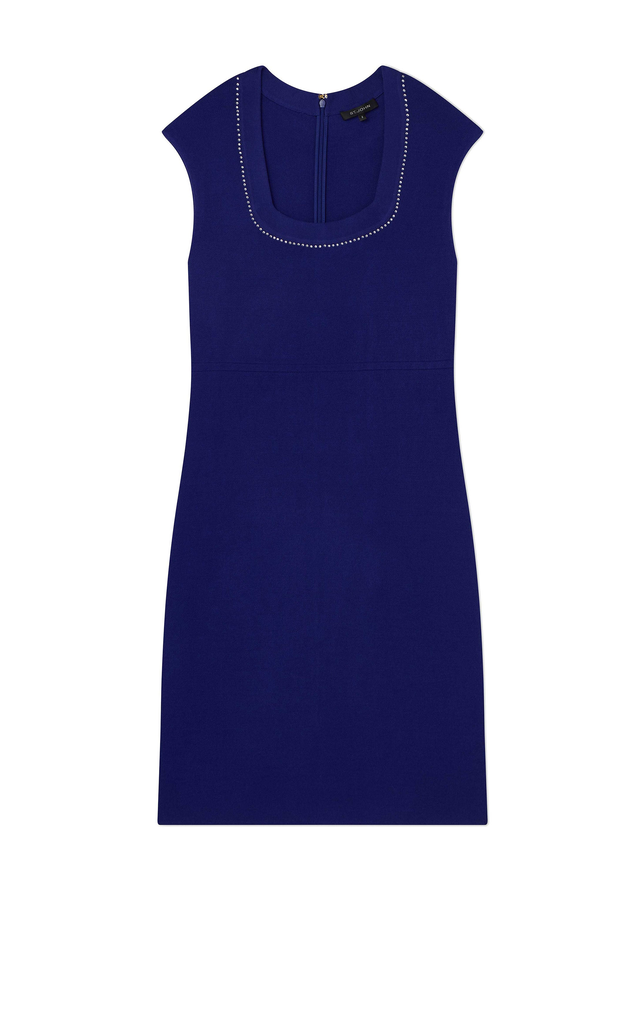 Embellished Cap Sleeve Knit Dress