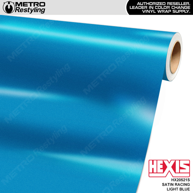 Hexis Satin Racing Light Blue Vinyl Wrap | HX20521S