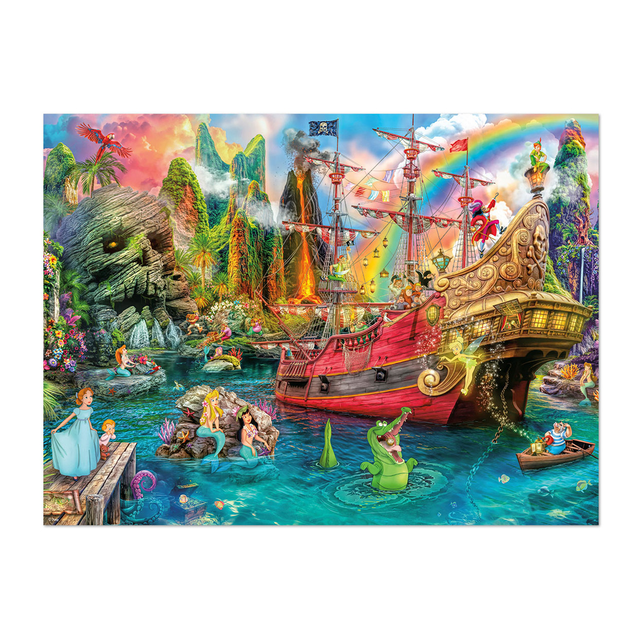 Ceaco: Sapphire Select: Aimee Stewart: Peter Pan Mermaid Lagoon 1000 Piece Puzzle (Premium Blue Board)